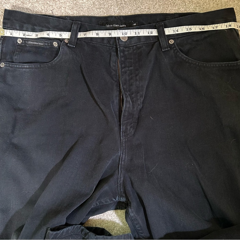 Calvin Klein Black Straight Leg Jeans Timeless Comfort - Picture 4 of 5